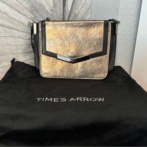 Time’s Arrow Gold Metallic Crossbody